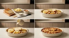 Scheiterhaufen mit Apfel & Topfen: so wird er im Ofen schön saftig