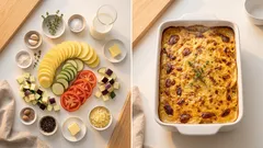 Mediterraner Gemüseauflauf mit Kartoffeln – cremig überbacken und ganz unkompliziert