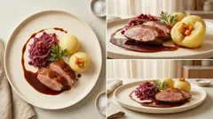 Gänsebraten im Römertopf: saftig, am Ende knusprig – mit Rotkraut und Klößen