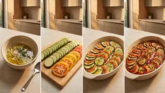 Ofengemüse mit Zucchini und Tomaten – saftig gebacken mit Thymian und Knoblauch