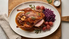 Gefüllte Gans wie bei Oma – mit Maronen-Apfel-Füllung und knuspriger Haut