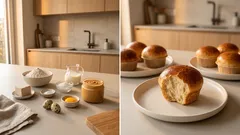 Dinkel-Brioche mit Erdnussbutter: fluffige Mini-Brioches aus der Muffinform