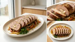 Polpettone aus der Pfanne: saftiger Hackbraten mit Mortadella und Provola