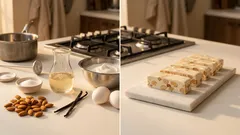 Torrone morbido zu Hause: weicher Mandel-Nougat mit Honig und Vanille