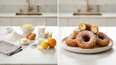 Zeppole irpine mit Kartoffeln: frittierte Hefeteig-Ringe, wunderbar zart